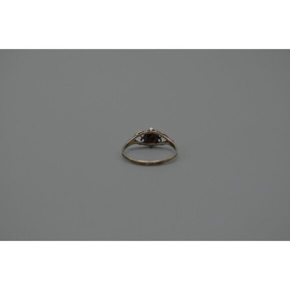 Sterling Silver Yin Yang Ring Filigree Hearts Delicate Enamel Size 6 Stamped 925 - Picture 2 of 7